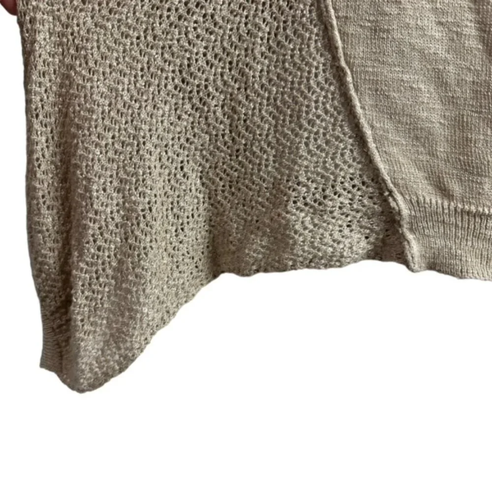 Poof! Sweater Free People‎ Vibes!  Size Small Cream Beige  Lightweight